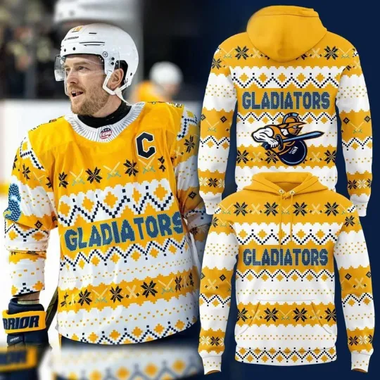 Discover Gladiators Holiday Hoodie Shirt