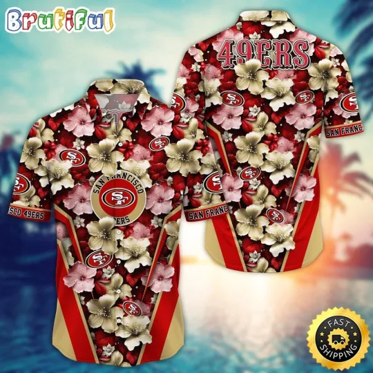 Discover San Francisco 49ers Hawaiian Shirt Flower Tropical Getaway Shirt