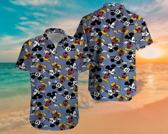 Discover Mickey Button Shirt, Mickey Mouse Hawaiian Shirt, Disney Mouse Shirt, Magic Kingdom Shirt, Tropical Shirt, Summer Shirt, Birthday Gift