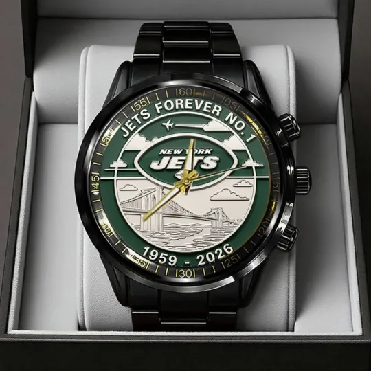 Discover New York Jet 67th Anniversary Black Stainless Steel Watch for Fans