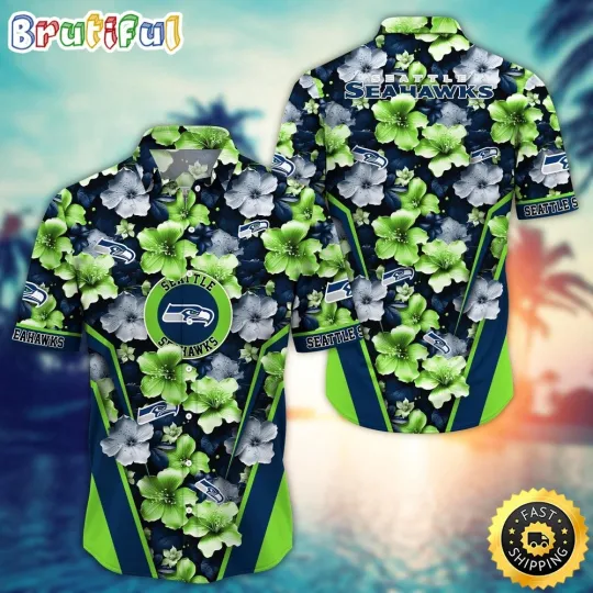 Discover Seattle Seahawks Hawaiian Shirt Flower Tropical Getaway Shirt