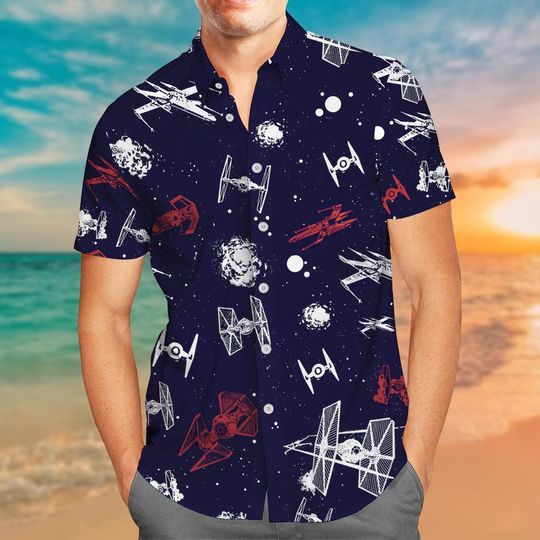 Discover Star Wars Button Shirt, Star Wars Movie Hawaiian Shirt, Disney Spaceship Shirts For Men, Galaxy Edge Shirt, Star Wars Movie Lover Gifts