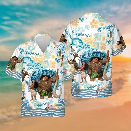 Discover Moana And Maui Hawaiian Shirt, Moana Button Shirt, Manoa Summer Shirt, Disney Moana Shirt, Manoa Beach Shirt, Disney Vacation Shirts