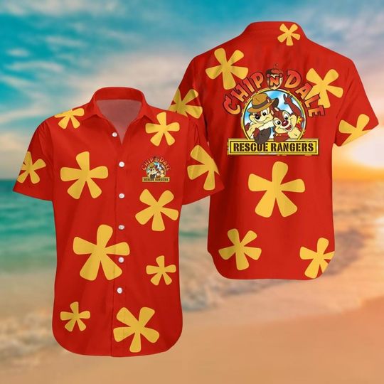 Discover Chip And Dale Button Shirt, Double Trouble Hawaiian Shirt, Disney Movie Shirt, Disney Best Friend Shirt, Couple Shirt, Aloha Summer Gift