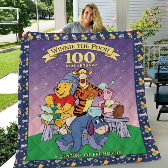 Winnie-The-Pooh 100th Anniversary Quilt Blanket