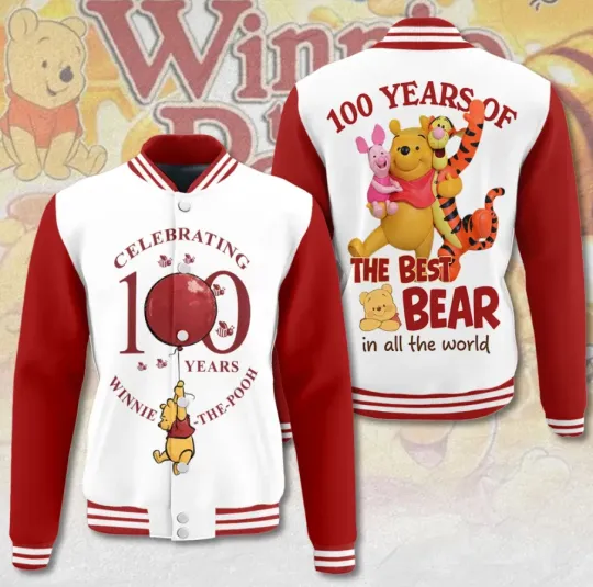 Winnie-The-Pooh1 100Th Anniversary Unisex 3D Baseball Jacket