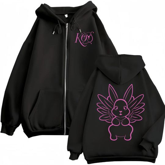 Discover Singer Kenia Os Zipper Hoodies Harajuku Pop Music Merch Zip Up Hooded Sweatshirts Men Women Casual Fashion Oversized Pullovers