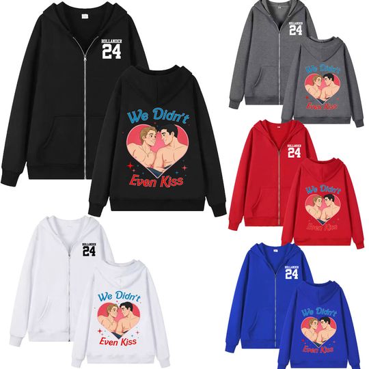 Discover Heated Rivalry "We Didn't Even Kiss" Heart Zip Up Pullovers Men Women Harajuku Retro Zipper Hoodies High Quality Sweatshirt Coat