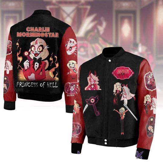 Hazbin Hotel Charlie Morningstar Baseball Jacket, Hazbin Hotel Merchandise Gift, Charlie Morningstar Lovers Shirt