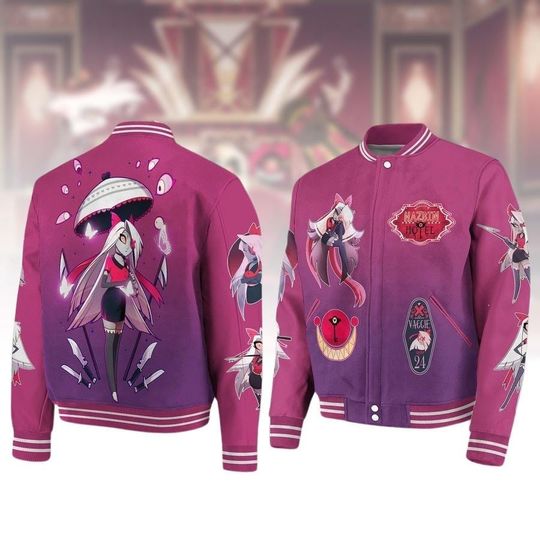 Discover Vaggie Hazbin Hotel Baseball Jacket, Vaggie Vintage Jacket For Men And Women, Hazbin Hotel Movie Shirt For Fan
