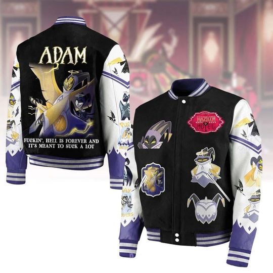 Hazbin Hotel Adam Baseball Jacket, Hell Is Forever And Its Meant To Suck A Lot Shirt, Hazbin Hotel Gift For Fan