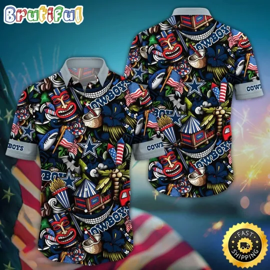 football Dallas Cowboys Hawaiian Shirt Tiki Me Off Aloha Shirt