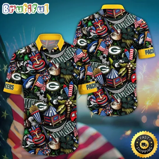 Discover football Green Bay Packers Hawaiian Shirt Tiki Me Off Aloha Shirt