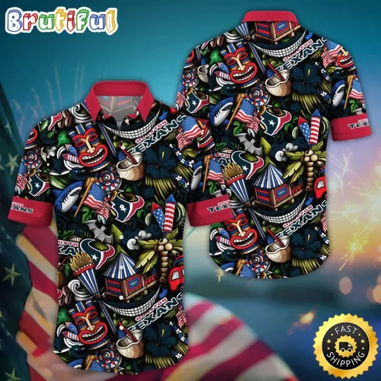 Discover football Houston Texans Hawaiian Shirt Tiki Me Off Aloha Shirt