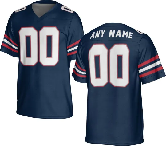Discover UNSIGNED CUSTOM Sewn Stitched Personalized Navy Jersey - Size S to 5XL