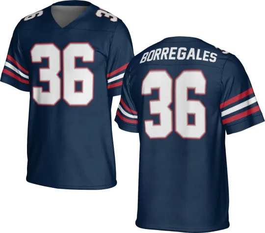 Discover UNSIGNED CUSTOM Sewn Stitched Andy Borregales Navy Jersey - Size S to 5XL