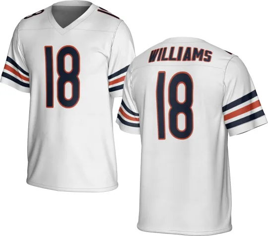 UNSIGNED CUSTOM Sewn Stitched Caleb Williams White Jersey - Size S to 5XL