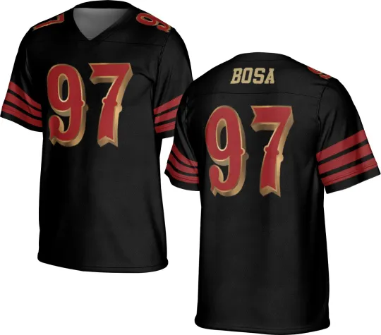 Discover UNSIGNED CUSTOM Sewn Stitched Nick Bosa Jersey - Size S to 5XL