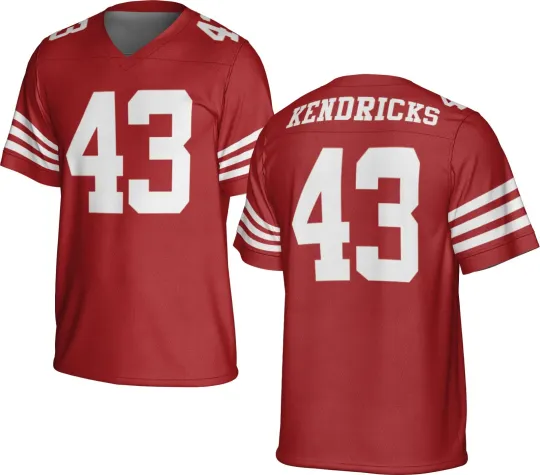 Discover UNSIGNED CUSTOM Sewn Stitched Eric Kendricks Red Jersey - Size S to 5XL