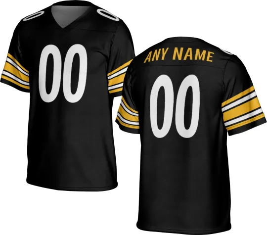 Discover UNSIGNED CUSTOM Sewn Stitched Steeler Personalized Jersey - Size S to 5XL