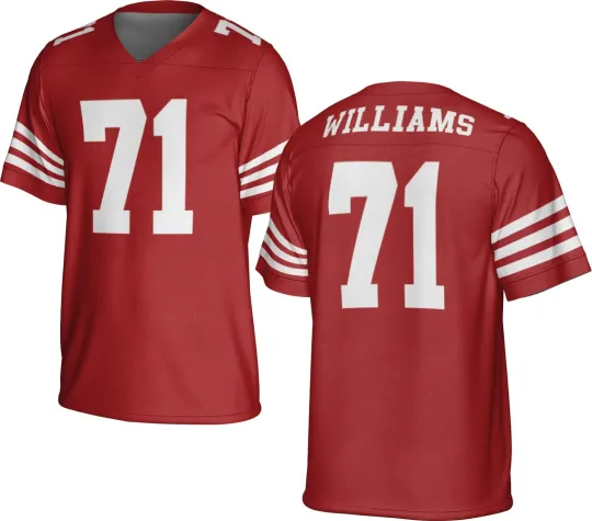Discover UNSIGNED CUSTOM Sewn Stitched Trent Williams Red Jersey - Size S to 5XL