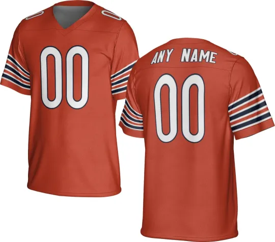 Discover UNSIGNED CUSTOM Sewn Stitched Personalized Orange Jersey - Size S to 5XL