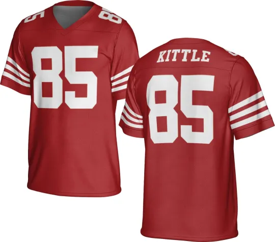 Discover UNSIGNED CUSTOM Sewn Stitched George Kittle Red Jersey - Size S to 5XL