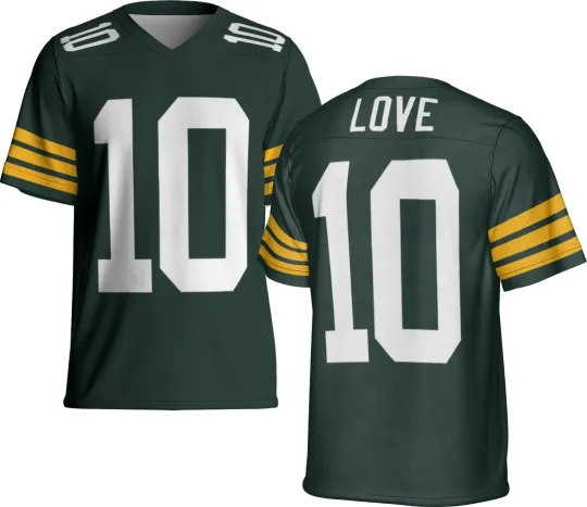 Discover UNSIGNED CUSTOM Sewn Stitched Jordan Love Jersey - Size S to 5XL