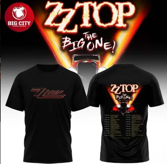 Discover ZZ Top The Big One Tour 2026 Celebrate Two Sided Shirt