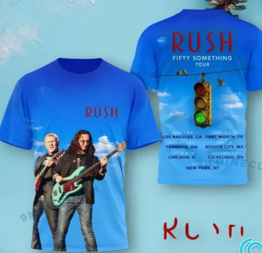 Discover Fifty something tour Rush 2026 3D Tshirt
