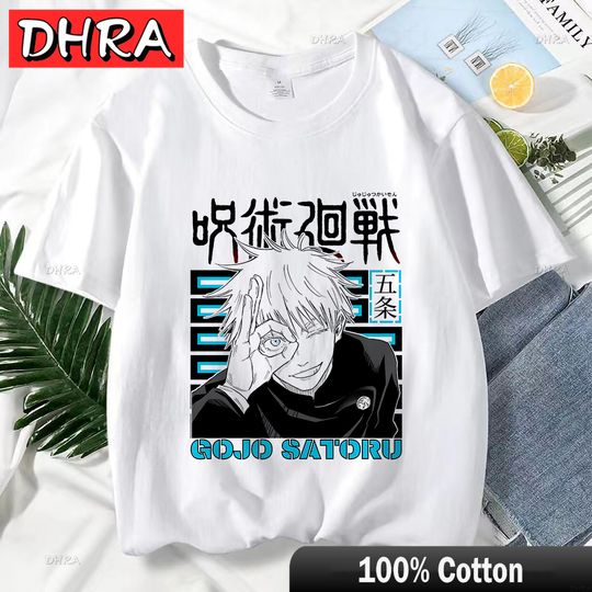 Japanese Anime Jujutsu Satoru T Shirt for Men Gojo Satoru Print Graphic T Shirts Unisex Harajuku Fashion Casual Women Cute Tee