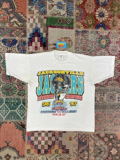 Discover Vintage football Jacksonville Jaguars Football Shirt Cotton Short Sleeve Men Women Summer Men's T-Shirt Black Casual Cotton Tee