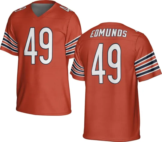 Discover UNSIGNED CUSTOM Sewn Stitched Tremaine Edmunds Orange Jersey - Size S to 5XL