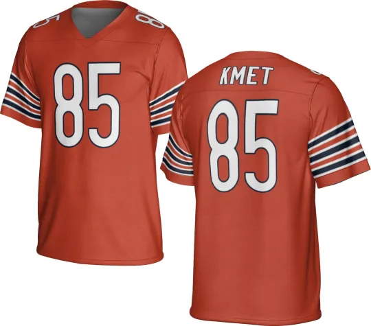 Discover UNSIGNED CUSTOM Sewn Stitched Cole Kmet Orange Jersey - Size S to 5XL