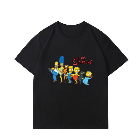 Discover 2025 The Simpsons Men's Street T-shirt Sweatshirt with The best gift Homer Print Pattern New Trendy 100% cotton printed T-shirt