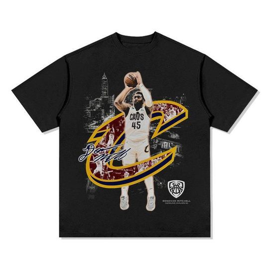 Discover Donovan Mitchell Basketball Star Graphic T-Shirt Oversized Cotton Crew Neck Harajuku Streetwear Pro Athlete Fan Casual Retro Top