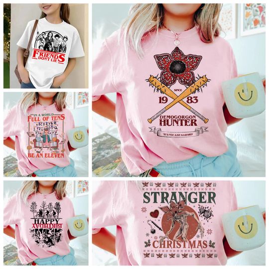 Discover Running Up That Hill T-shirt Kids The Demogorgon Short Sleeve Tee for Children Casual Loose Girl Boy Graphic Printed Tops