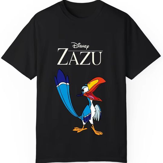 Disney Men's "The Lion King" Zazu Graphic T-shirt - Short-sleeved Casual T-shirt with Bright Red  printed T-shirt