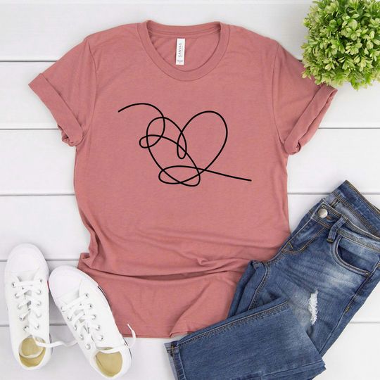 Discover Love Yourself Heart Shirt Love Yourself Tear T-Shirt Heart Tee Women Tshirts Short Sleeve T-shirts Streetwear Casual Tops