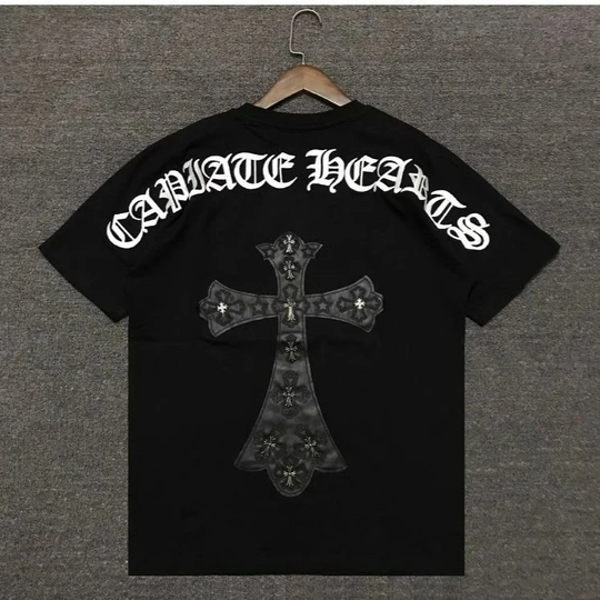 Discover Hot Selling Fashion New Loose T-shirt Couple Casual Wear Comfortable and Breathable Cross Pattern Casual T-shirt Large Size