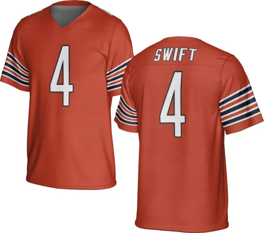 Discover UNSIGNED CUSTOM Sewn Stitched D'Andre Swift Orange Jersey - Size S to 5XL