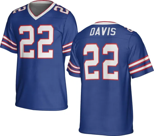 Discover UNSIGNED CUSTOM Sewn Stitched Ray Davis Jersey - Size S to 5XL