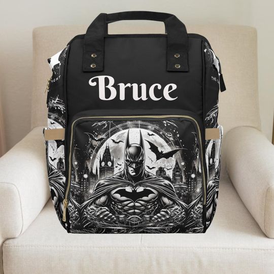 Discover Batman,Batman Backpack,Boy diaper bag,custom diaper bag,diaper bags,diaper bag,Batman Baby shower, baby boy gift personalized