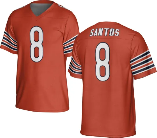 Discover UNSIGNED CUSTOM Sewn Stitched Cairo Santos Orange Jersey - Size S to 5XL
