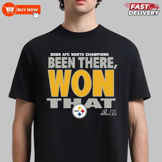 Discover Pittsburgh Football 2025 A.F.C North Champions TShirt - Size S to 5XL
