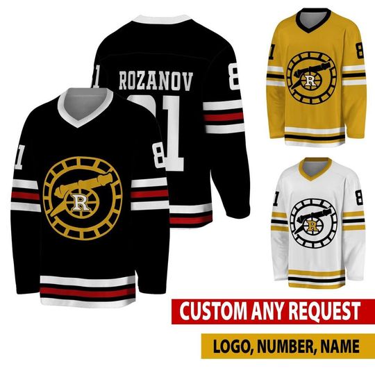 Discover Personalized Boston Hockey Jersey, Jersey For Men With Your Team Name, Rozanov Fan Hockey Jersey