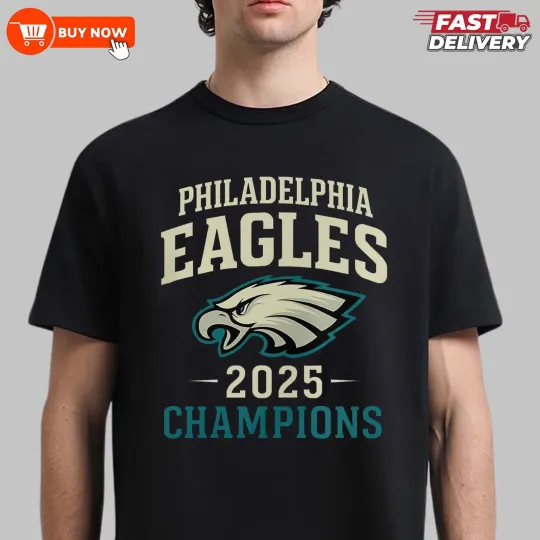 Discover Philadelphia N.F.C East Champion 2025 Back To Back  TShirt - Full Size