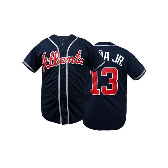 Discover Men's Ronald Acuna JR,Stitched Baseball Jersey, Breathable Short Sleeve All-Season Casual Wear, Sporty Shirt Men Clothing