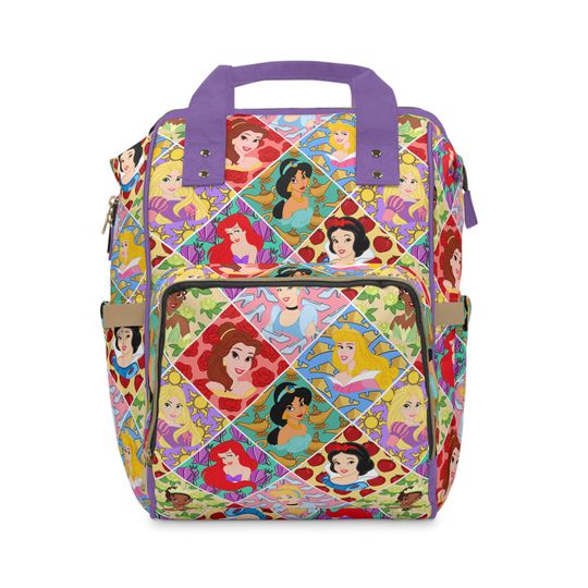 Discover Disney Princess Gift Diaper Bag Disney Baby Backpack, Rapunzel Baby Gift, Travel Bag for Moms, Magical Baby Shower Gift, Cute Princess Tote