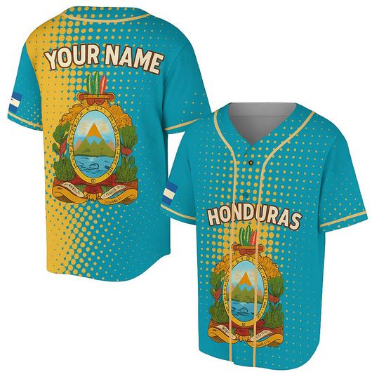 Discover Custom Honduras Baseball Jersey - 3D National Emblem Shirt - Personalized Honduran Pride Gift